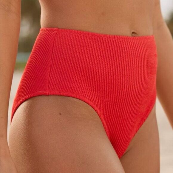 NWT Good American High-waist Bikini Bottom in Poppy Red *SIZE: XS - Picture 1 of 5